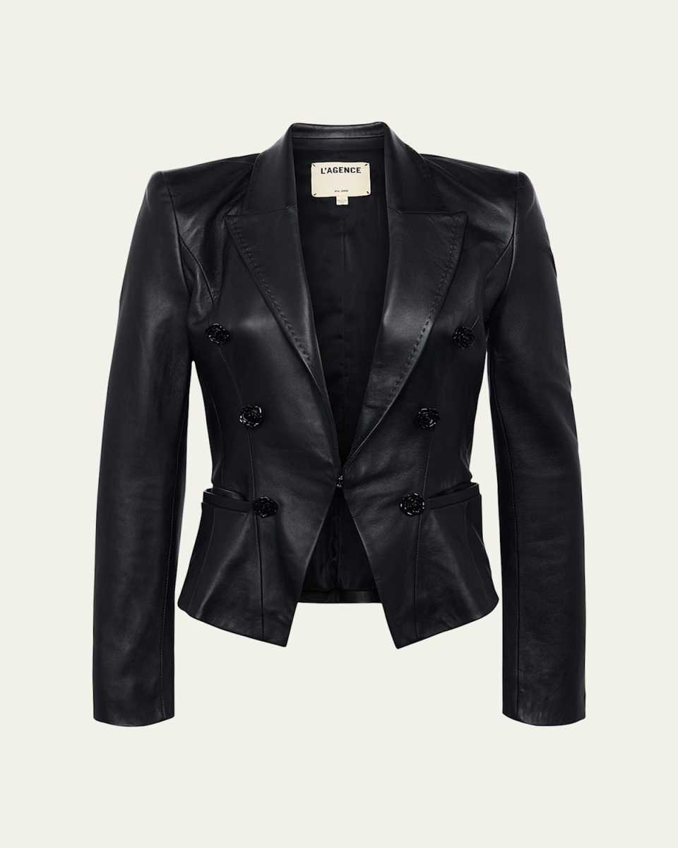 Andalusia Tailored Leather Blazer